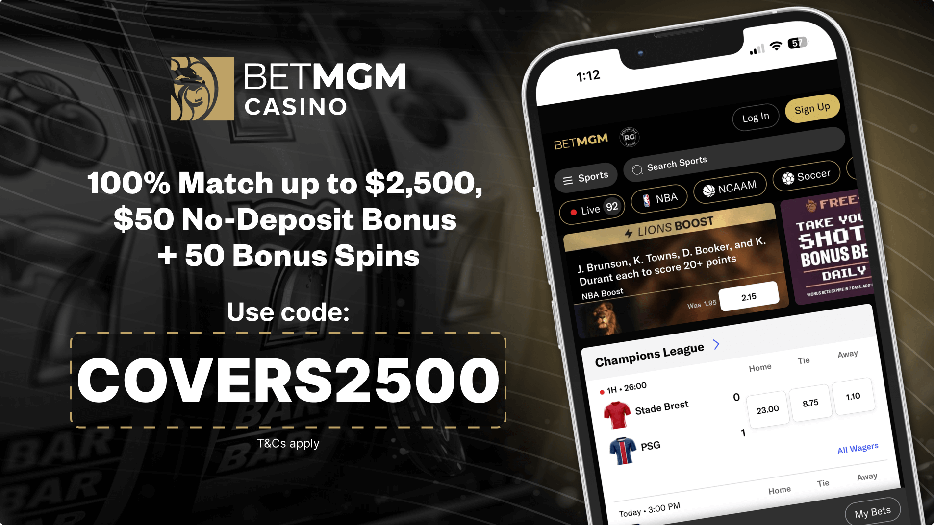BetMGM Casino welcome bonus